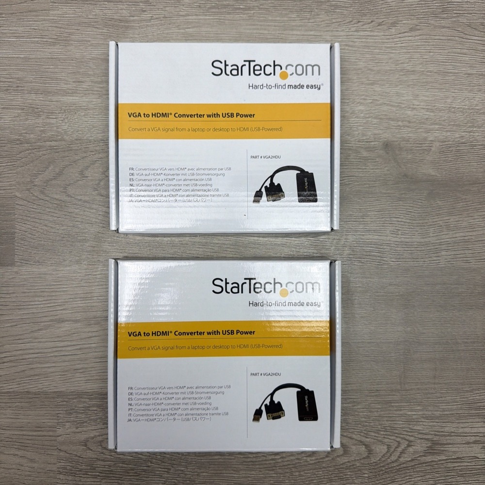 StarTech VGA2HDU VGA to HDMI Converter With USB Power Lot Of 2 New In Box